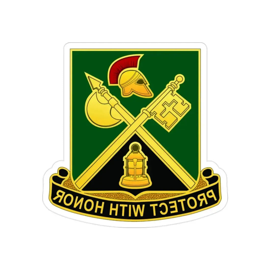 143 Military Police Battalion CAANG (U.S. Army) REVERSE PRINT Transparent Die-Cut STICKER - The Sticker Space