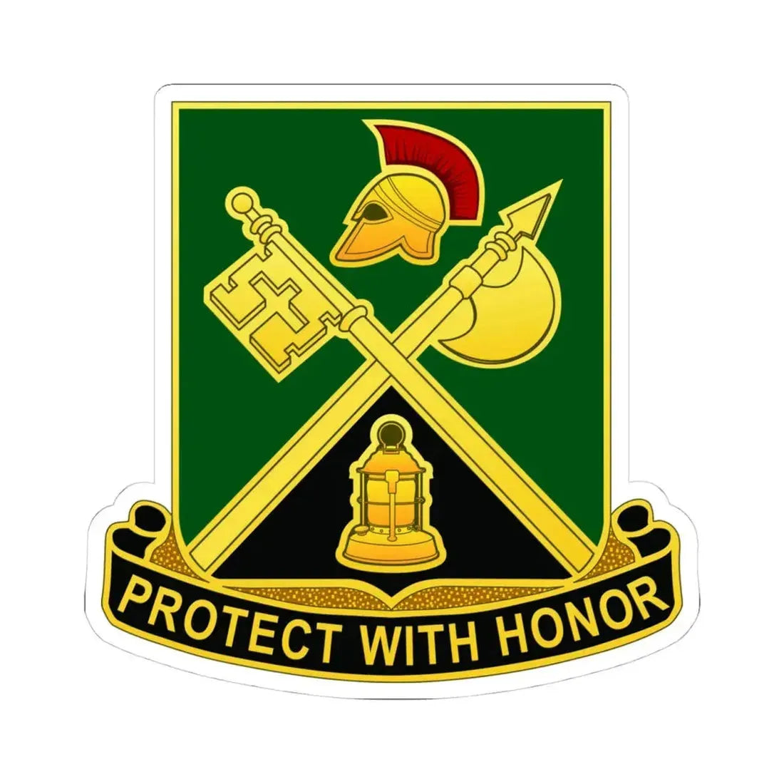 143 Military Police Battalion CAANG (U.S. Army) STICKER Vinyl Kiss-Cut Decal 4 Inch White - The Sticker Space