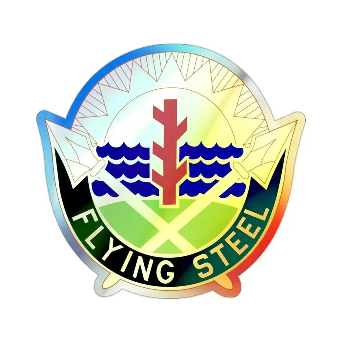 143 Military Police Battalion (U.S. Army) Holographic STICKER Die-Cut Vinyl Decal 2 Inch Holographic - The Sticker Space