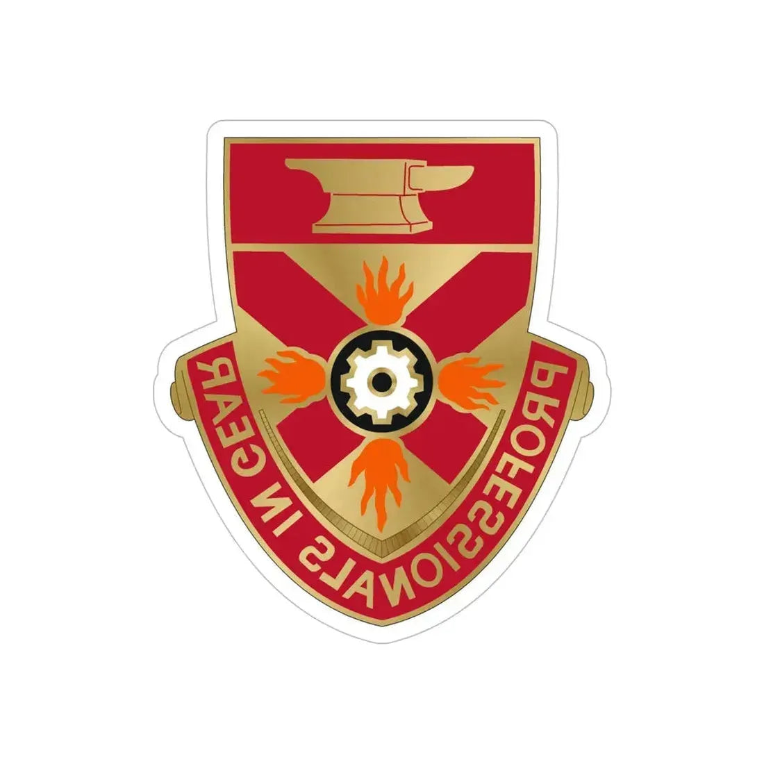 143 Ordnance Battalion (U.S. Army) REVERSE PRINT Transparent Die-Cut STICKER - The Sticker Space