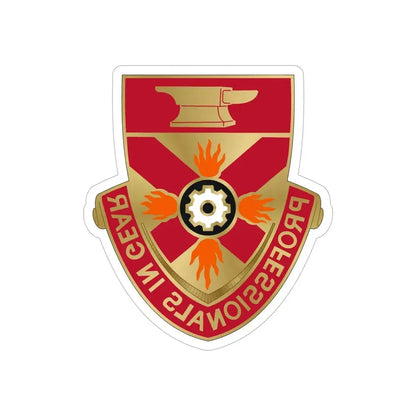 143 Ordnance Battalion (U.S. Army) REVERSE PRINT Transparent Die-Cut STICKER - The Sticker Space