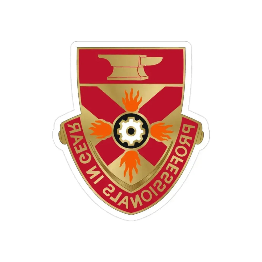 143 Ordnance Battalion (U.S. Army) REVERSE PRINT Transparent Die-Cut STICKER - The Sticker Space