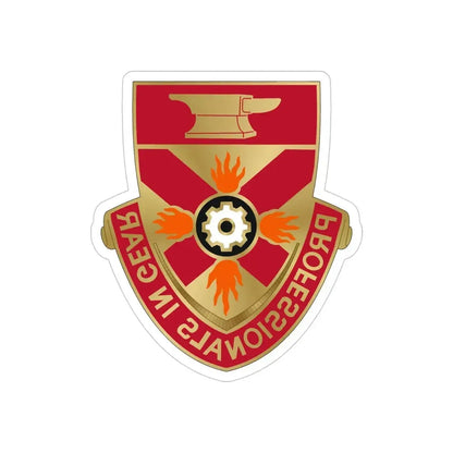 143 Ordnance Battalion (U.S. Army) REVERSE PRINT Transparent Die-Cut STICKER - The Sticker Space