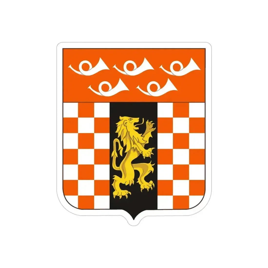 143 Signal Battalion 2 (U.S. Army) REVERSE PRINT Transparent Die-Cut STICKER 5 Inch Die-Cut Transparent - The Sticker Space