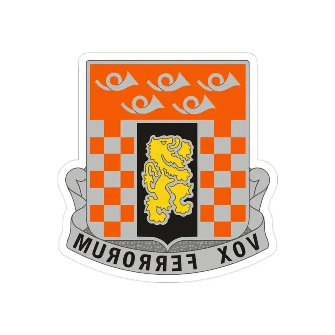 143 Signal Battalion (U.S. Army) REVERSE PRINT Transparent Die-Cut STICKER 2 Inch Die-Cut Transparent - The Sticker Space