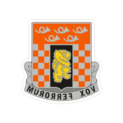 143 Signal Battalion (U.S. Army) REVERSE PRINT Transparent Die-Cut STICKER 2 Inch Die-Cut Transparent - The Sticker Space
