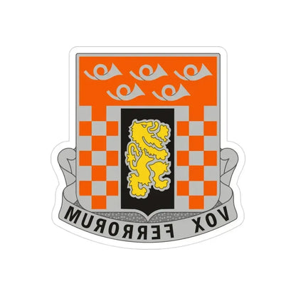 143 Signal Battalion (U.S. Army) REVERSE PRINT Transparent Die-Cut STICKER 3 Inch Die-Cut Transparent - The Sticker Space
