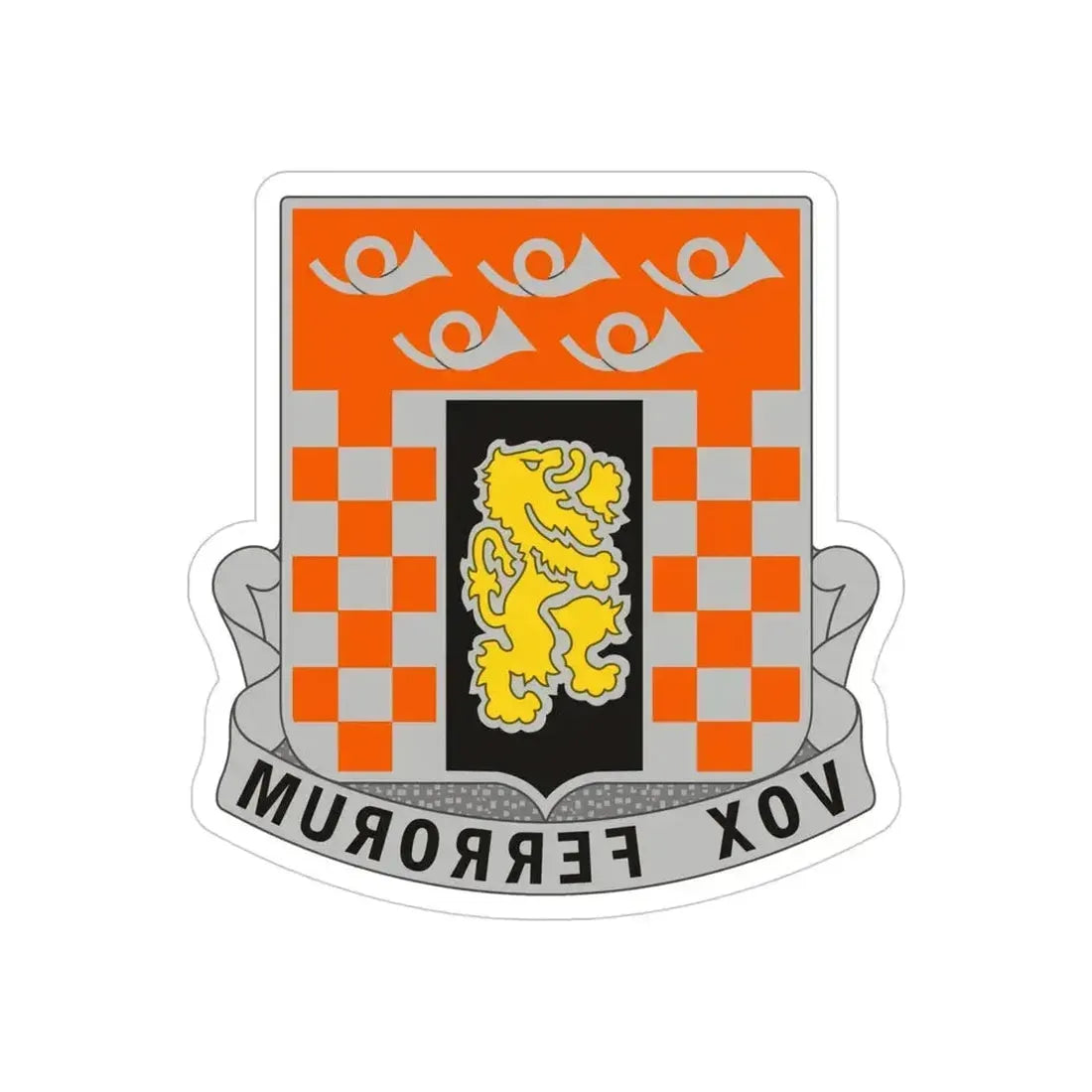 143 Signal Battalion (U.S. Army) REVERSE PRINT Transparent Die-Cut STICKER 4 Inch Die-Cut Transparent - The Sticker Space