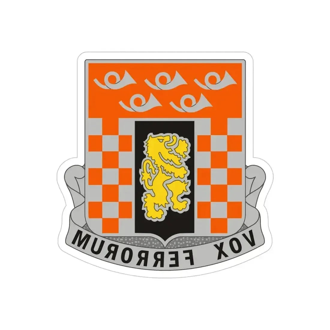 143 Signal Battalion (U.S. Army) REVERSE PRINT Transparent Die-Cut STICKER 5 Inch Die-Cut Transparent - The Sticker Space