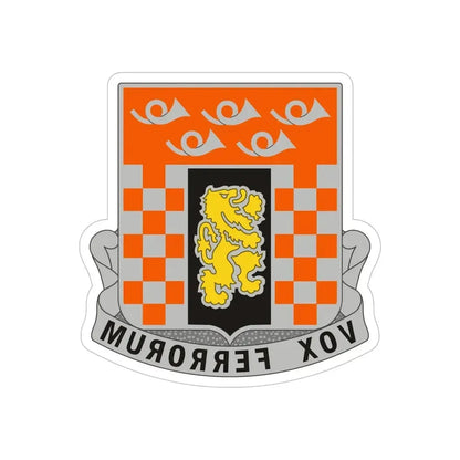 143 Signal Battalion (U.S. Army) REVERSE PRINT Transparent Die-Cut STICKER - The Sticker Space