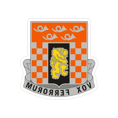 143 Signal Battalion (U.S. Army) REVERSE PRINT Transparent Die-Cut STICKER - The Sticker Space