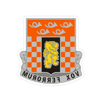 143 Signal Battalion (U.S. Army) REVERSE PRINT Transparent Die-Cut STICKER - The Sticker Space