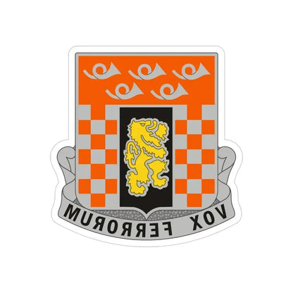 143 Signal Battalion (U.S. Army) REVERSE PRINT Transparent Die-Cut STICKER - The Sticker Space