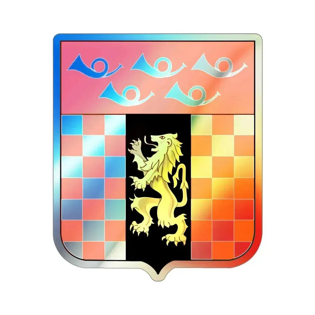 143 Signal Battalion v2 (U.S. Army) Holographic STICKER Die-Cut Vinyl Decal 3 Inch Holographic - The Sticker Space