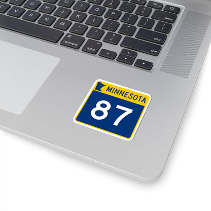 MN-87 (Minnesota) (Road Sign) STICKER Vinyl Kiss-Cut Decal
