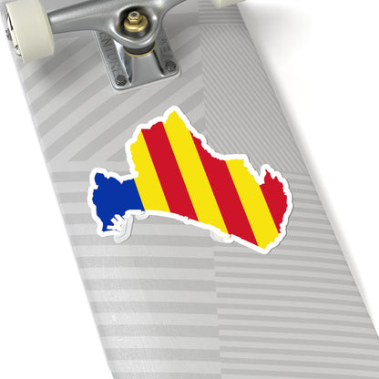 Flag map of Salerno (Italy) STICKER Vinyl Kiss-Cut Decal
