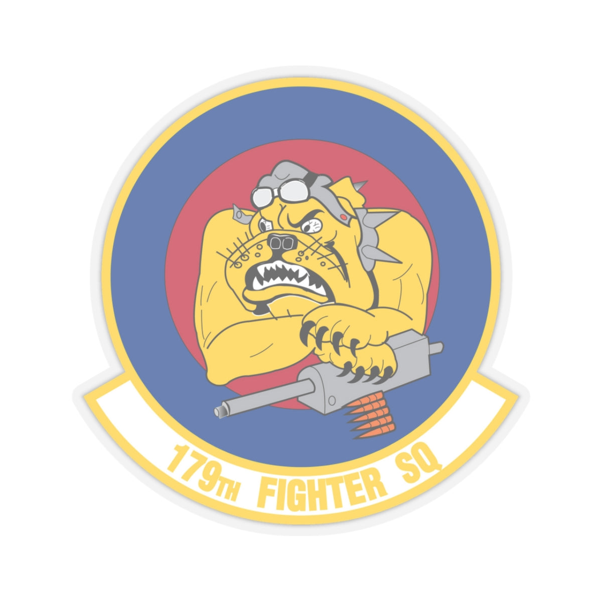 179th Fighter Squadron (U.S. Air Force) STICKER Vinyl Kiss-Cut Decal-3" × 3"-Transparent-The Sticker Space