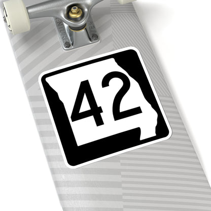 MO-42 (Missouri) (Road Sign) STICKER Vinyl Kiss-Cut Decal