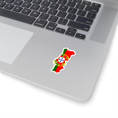 Flag map of Portugal (Portugal) STICKER Vinyl Kiss-Cut Decal