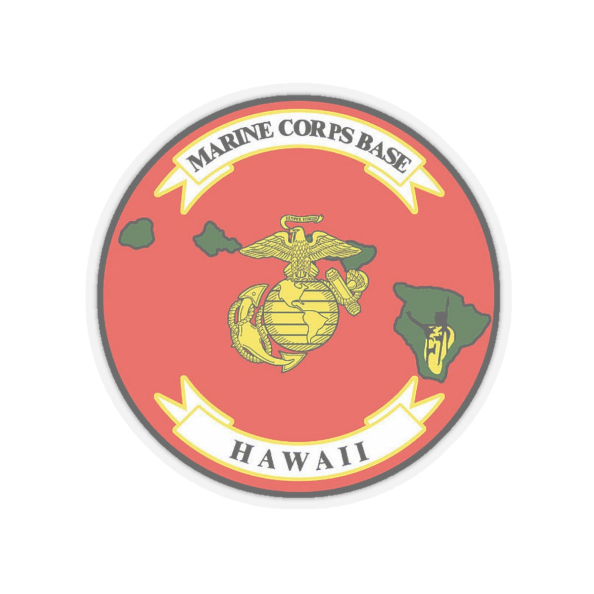 Marine Corps Base Hawaii (USMC) STICKER Vinyl Kiss-Cut Decal