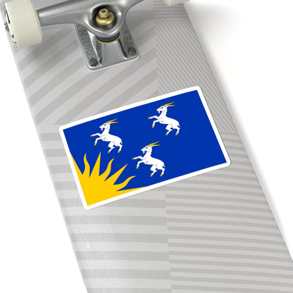 Flag of Merionethshire (United Kingdom) STICKER Vinyl Kiss-Cut Decal