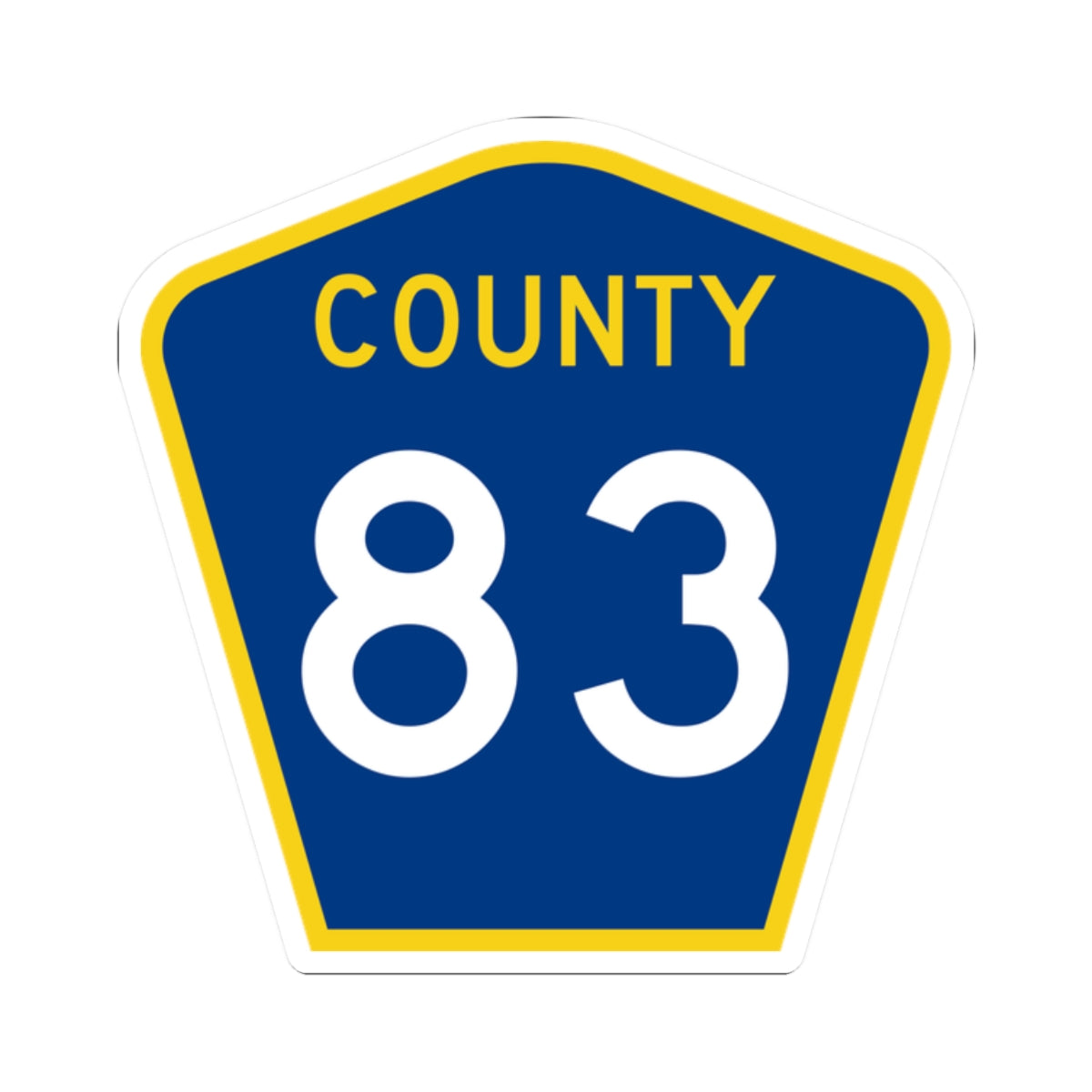 County 83 MN (Minnesota) (Road Sign) STICKER Vinyl Kiss-Cut Decal