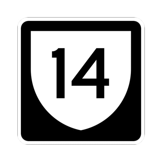 PR urban primary 14 (Puerto Rico) (Road Sign) STICKER Vinyl Kiss-Cut Decal