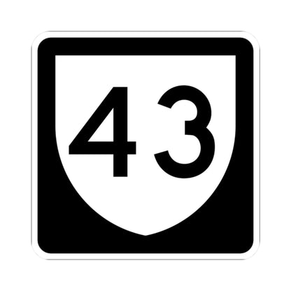 PR urban primary 43 (Puerto Rico) (Road Sign) STICKER Vinyl Kiss-Cut Decal