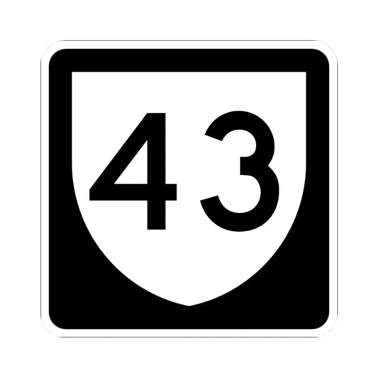 PR urban primary 43 (Puerto Rico) (Road Sign) STICKER Vinyl Kiss-Cut Decal