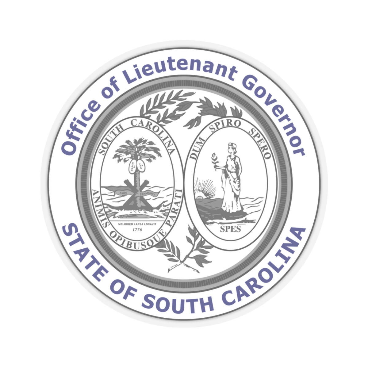 Seal of the Lieutenant Governor of South Carolina - STICKER Vinyl Kiss-Cut Decal