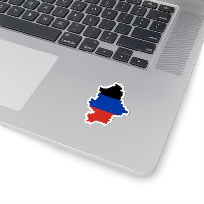 Donetskindependence-Flagmap (Ukraine) STICKER Vinyl Kiss-Cut Decal