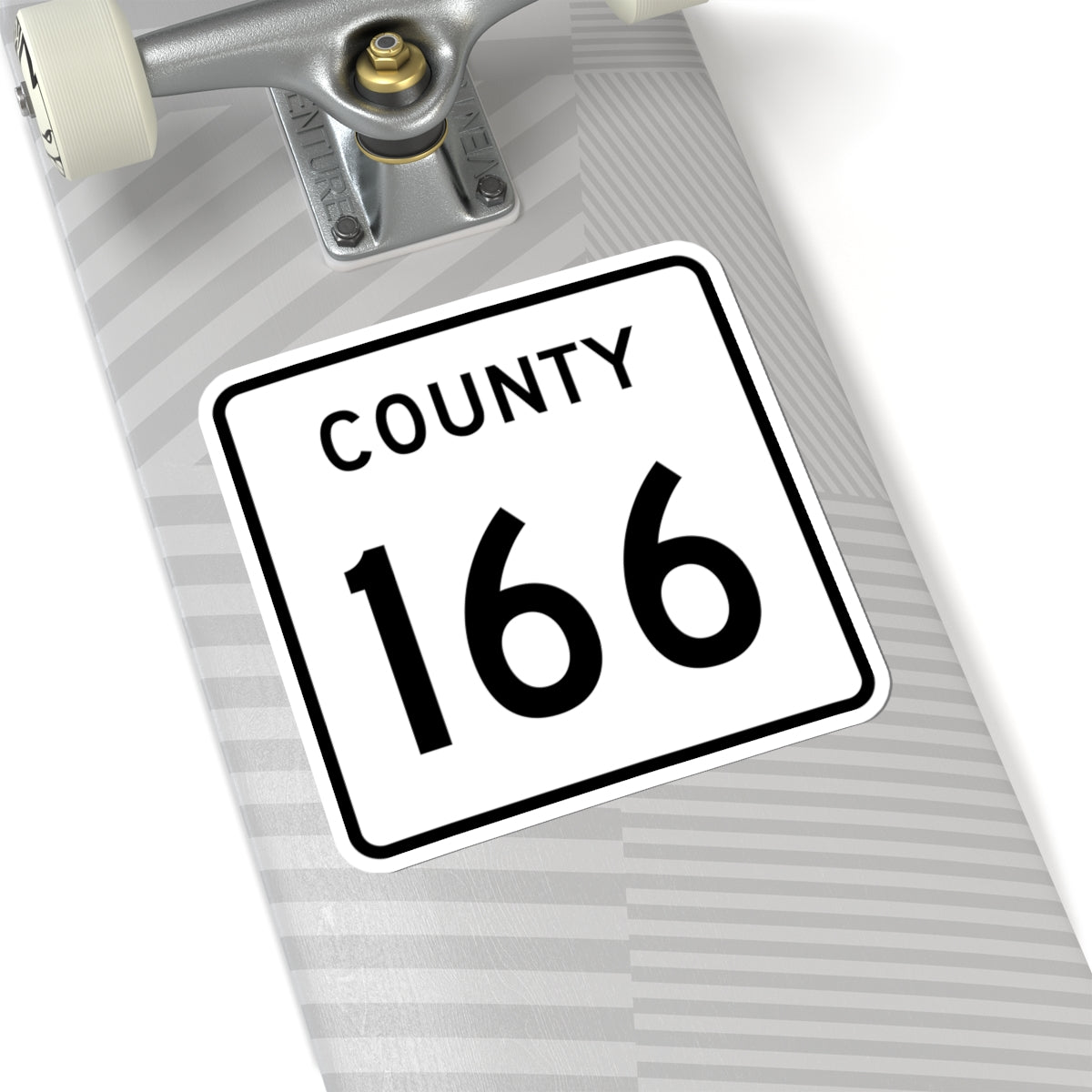 County 166 square (Minnesota) (Road Sign) STICKER Vinyl Kiss-Cut Decal