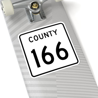 County 166 square (Minnesota) (Road Sign) STICKER Vinyl Kiss-Cut Decal