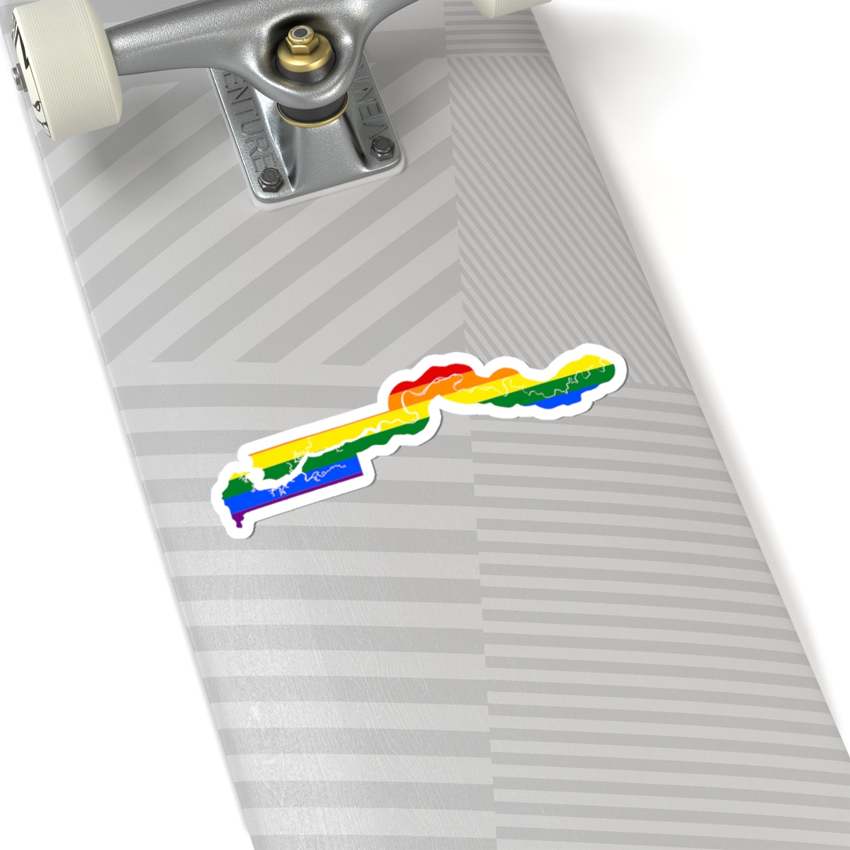LGBT flag map of The Gambia (Gambia) STICKER Vinyl Kiss-Cut Decal