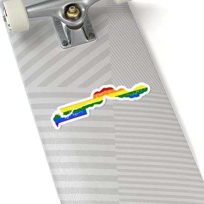 LGBT flag map of The Gambia (Gambia) STICKER Vinyl Kiss-Cut Decal
