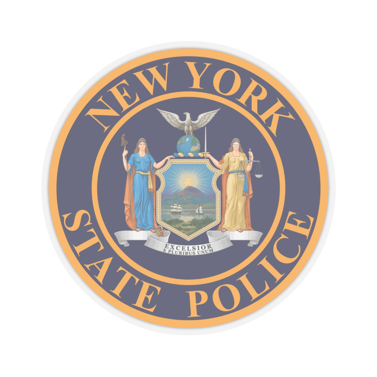 Seal of the New York State Police - STICKER Vinyl Kiss-Cut Decal