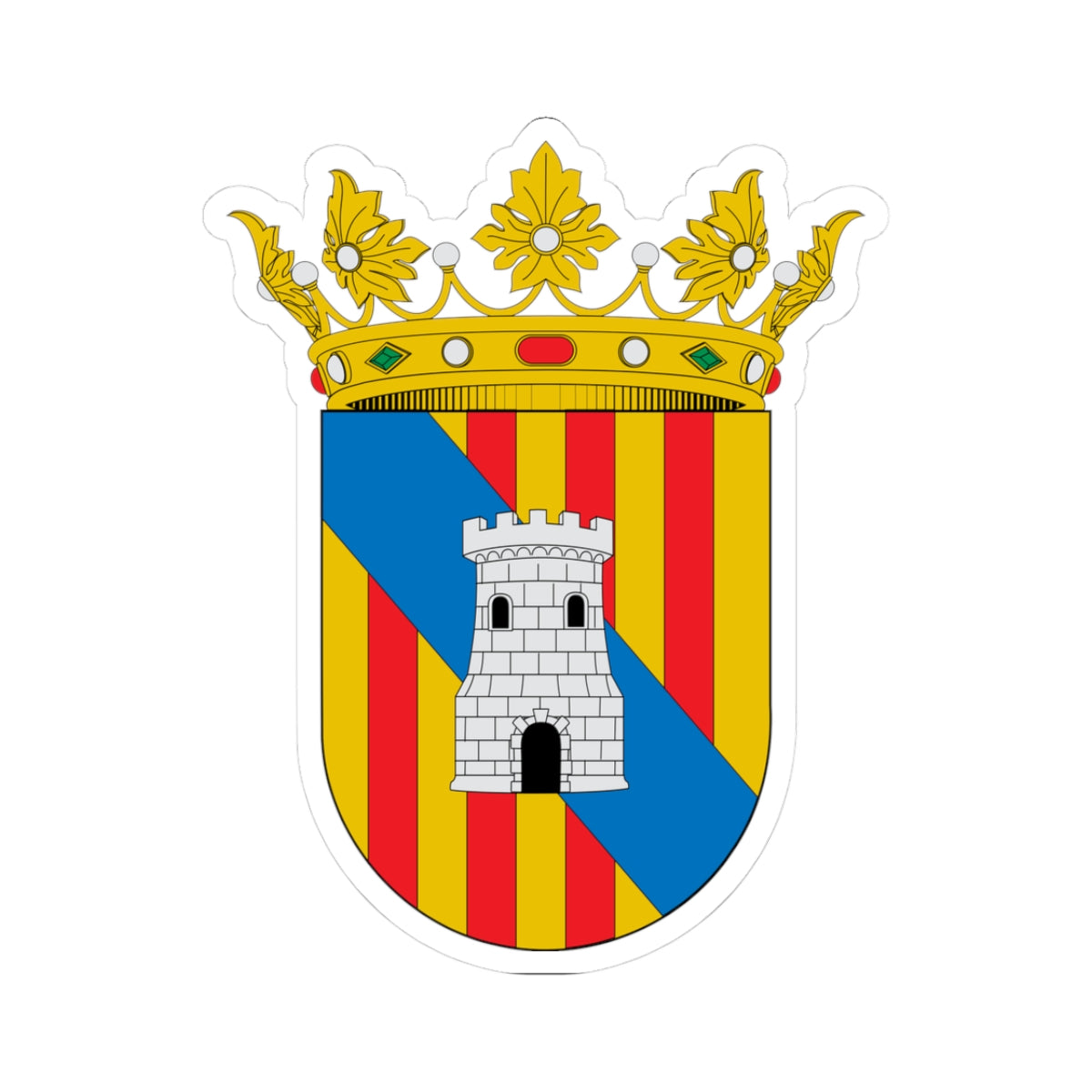 Escudo de Almudaina (Spain) (Coat of Arms) STICKER Vinyl Kiss-Cut Decal