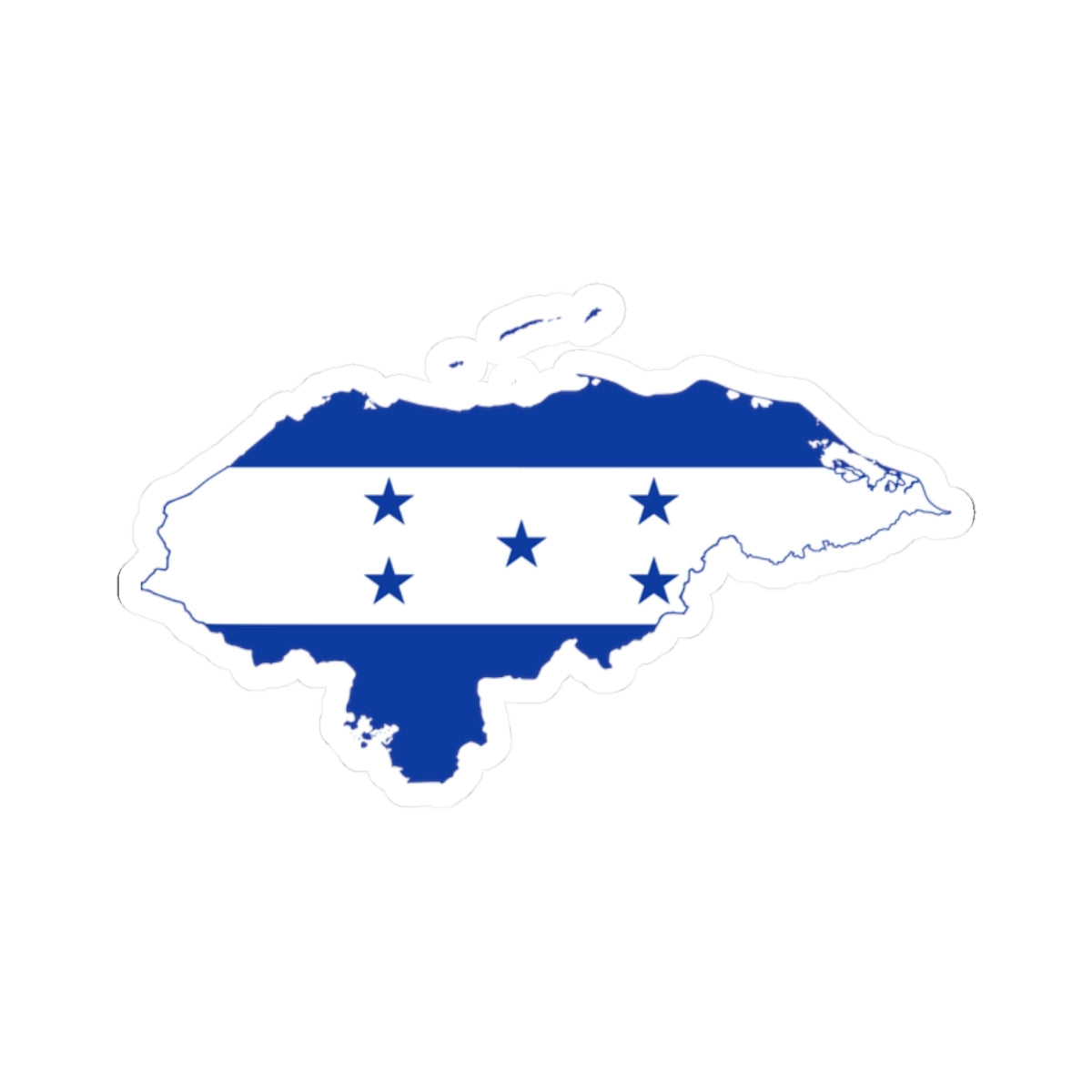 Flag map of Honduras 1949 - 2022 (Honduras) STICKER Vinyl Kiss-Cut Decal