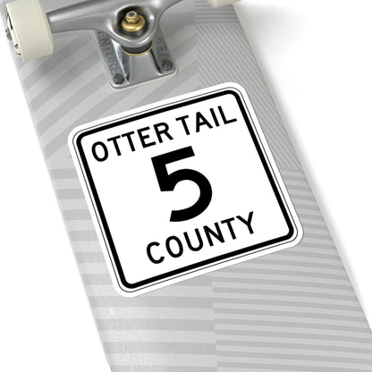 Otter Tail County Route 5 MN (Minnesota) (Road Sign) STICKER Vinyl Kiss-Cut Decal