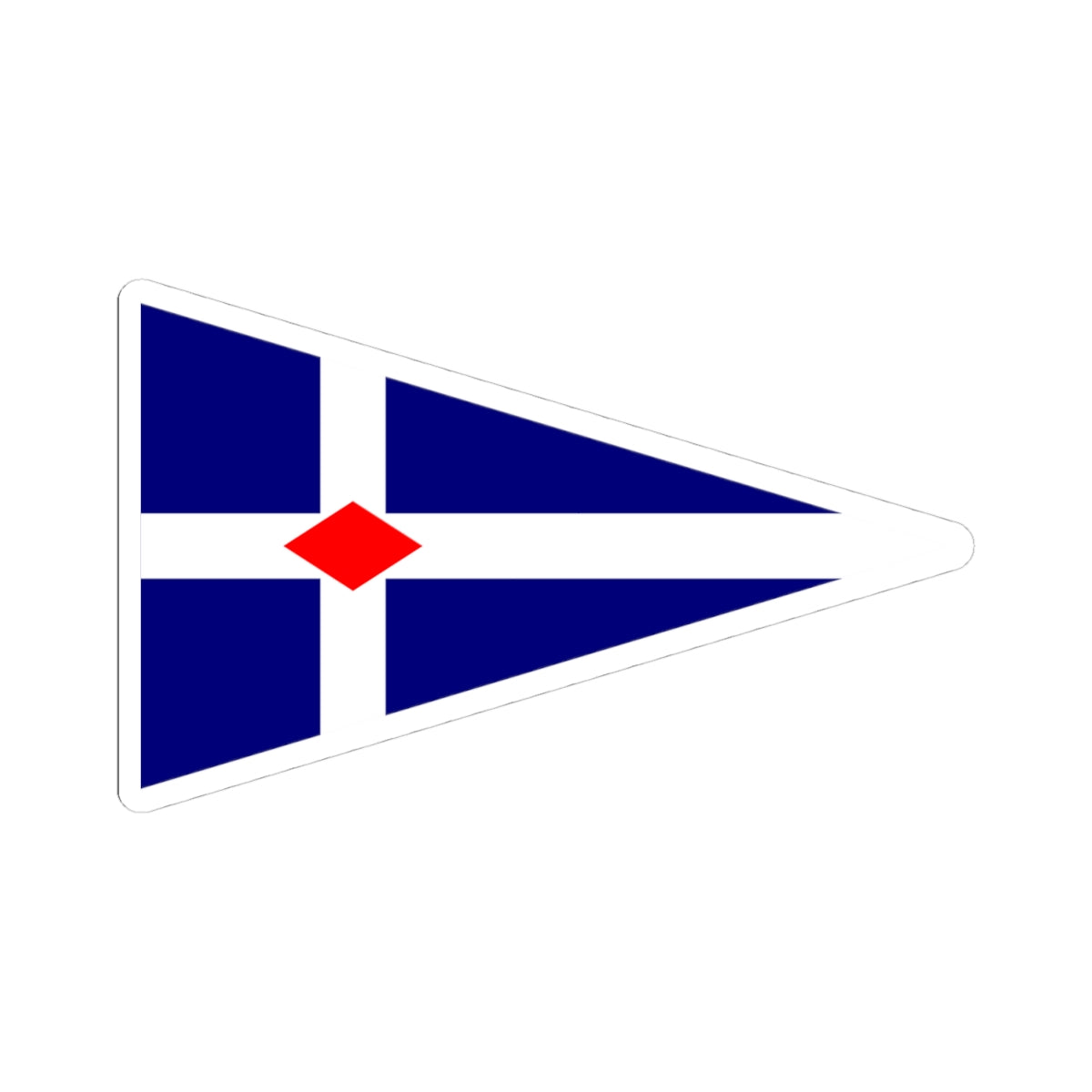 Burgee of Torpoint Mosquito Sailing Club (United Kingdom) STICKER Vinyl Kiss-Cut Decal