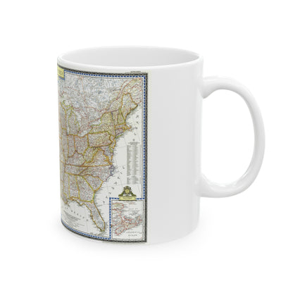 USA - The United States (1951) (Map) White Coffee Mug-The Sticker Space