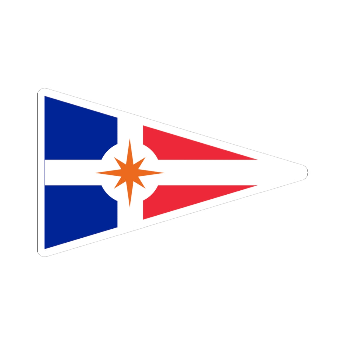 Burgee of Union Nationale pour la Course au Large (France) STICKER Vinyl Kiss-Cut Decal
