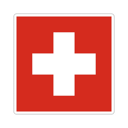 Flag of Switzerland 2-3 (Switzerland) STICKER Vinyl Kiss-Cut Decal