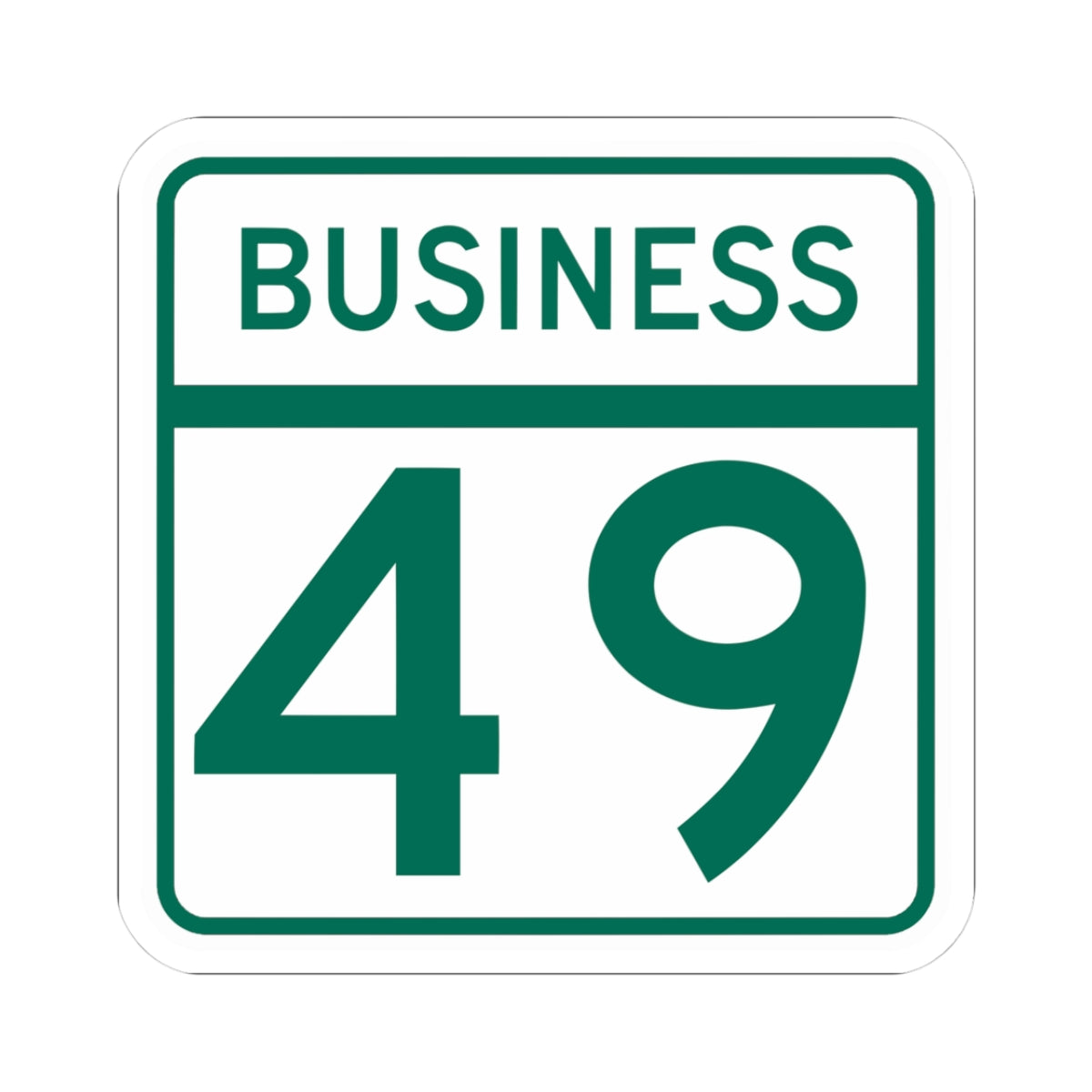 MD Route 49 Business (Maryland) (Road Sign) STICKER Vinyl Kiss-Cut Decal