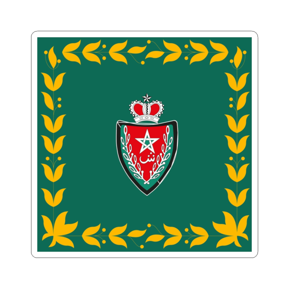 Flag of the DGSN (Morocco) STICKER Vinyl Kiss-Cut Decal