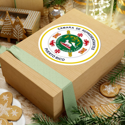 Seal of Puerto Rico House of Representatives - STICKER Vinyl Kiss-Cut Decal