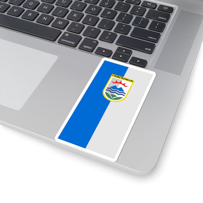 Flag of Gevgelija Municipality North Macedonia (North Macedonia) STICKER Vinyl Kiss-Cut Decal