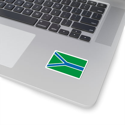 Flag of Ust-Tarksky rayon Novosibirsk oblast (Russia) STICKER Vinyl Kiss-Cut Decal