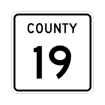 County 19 square (Minnesota) (Road Sign) STICKER Vinyl Kiss-Cut Decal