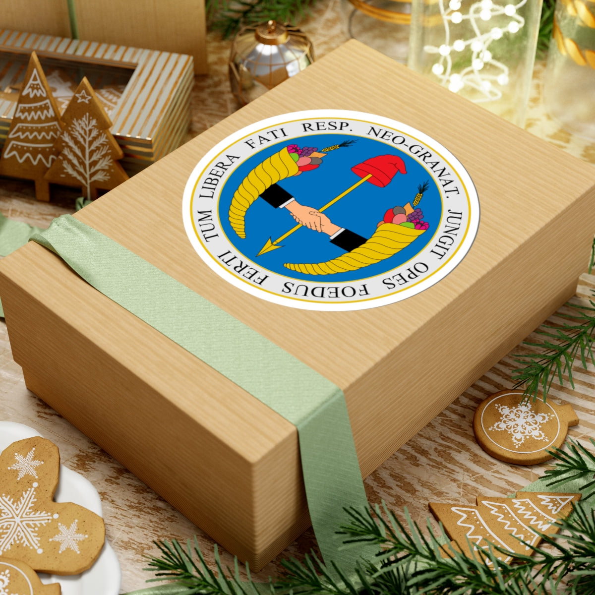 Coat of arms of United Provinces of New Granada - STICKER Vinyl Kiss-Cut Decal